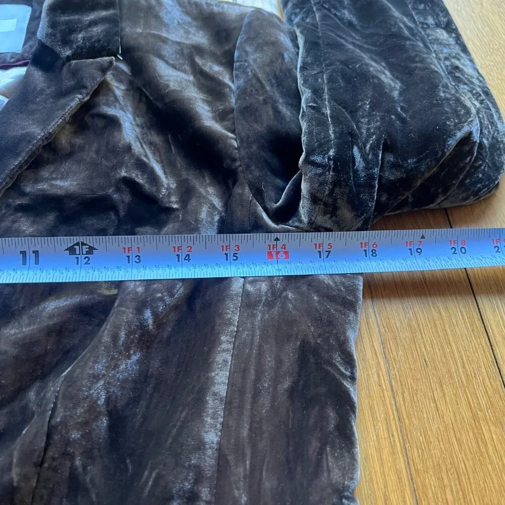 Anthropologie Dark Brown Velvet Blazer - Picture 13 of 16